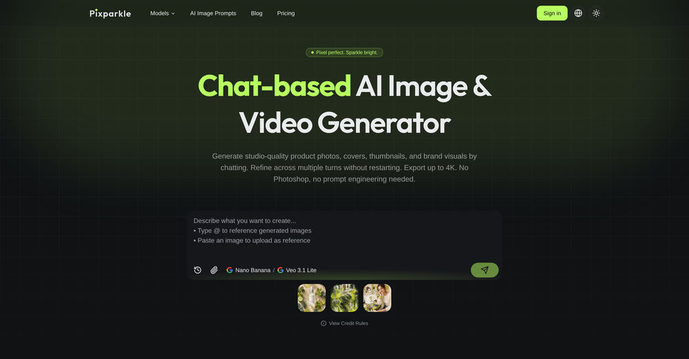 Pixparkle website