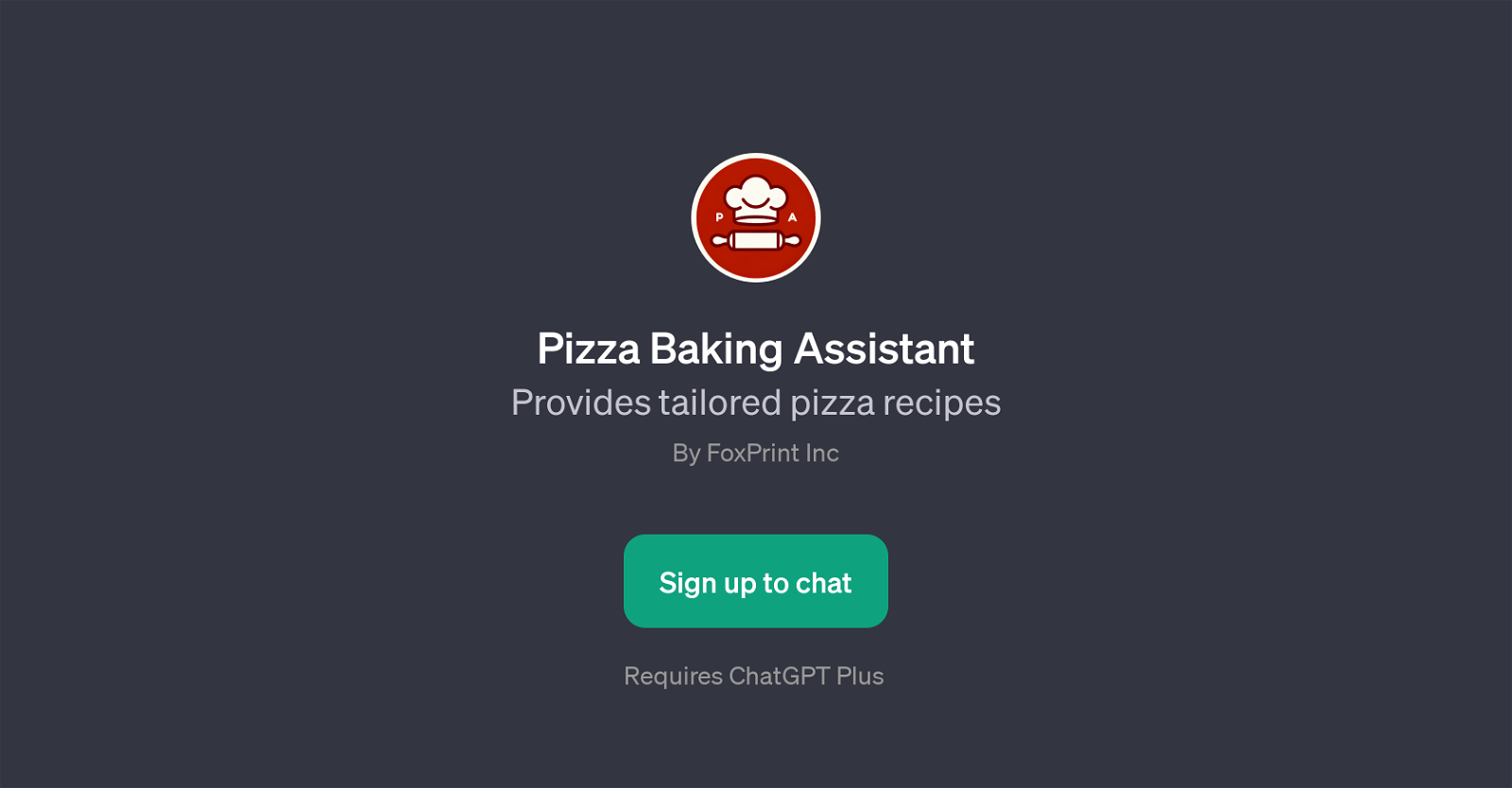 Pizza Baking Assistant website