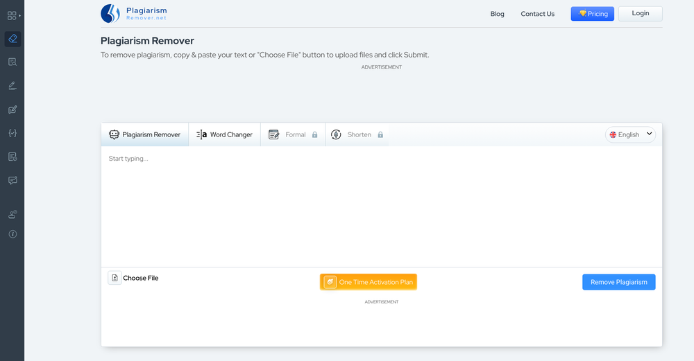 Plagiarismremover website
