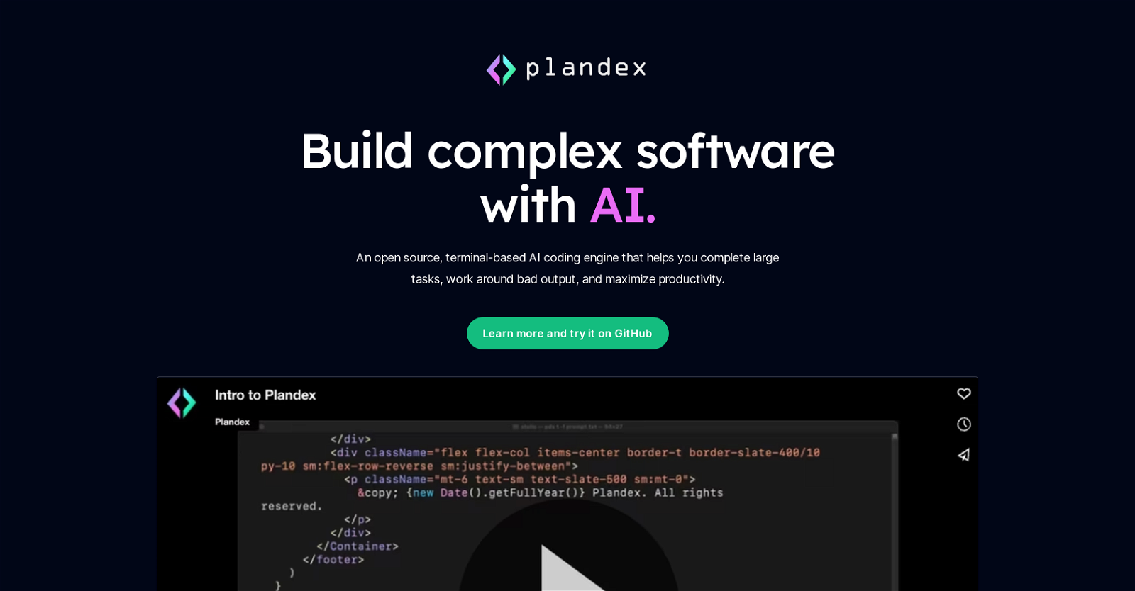 Plandex website