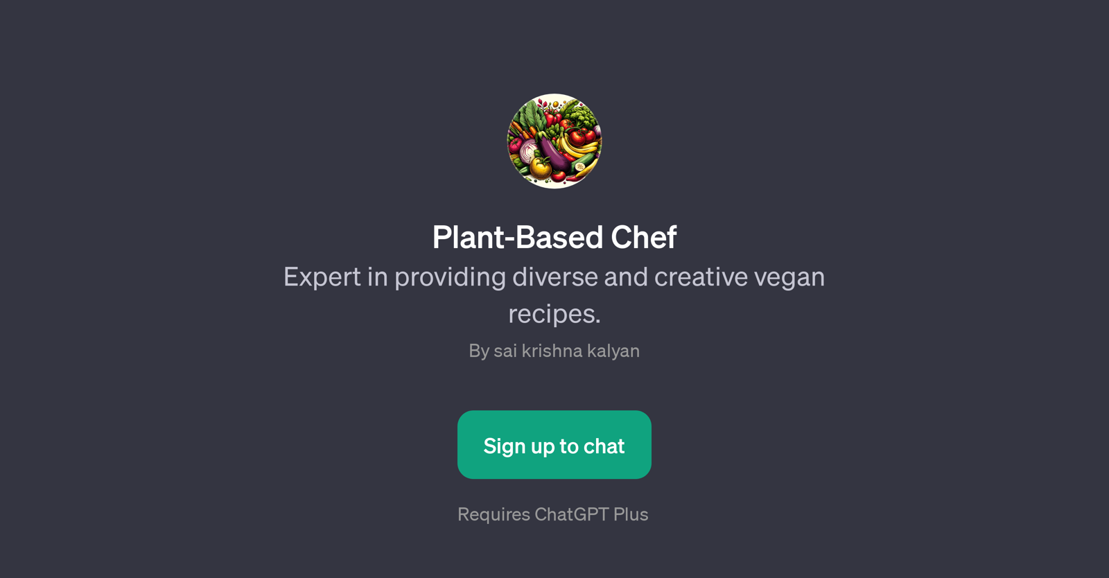 Plant-Based Chef website