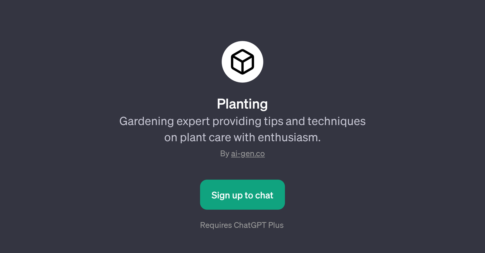 PlantingPage website