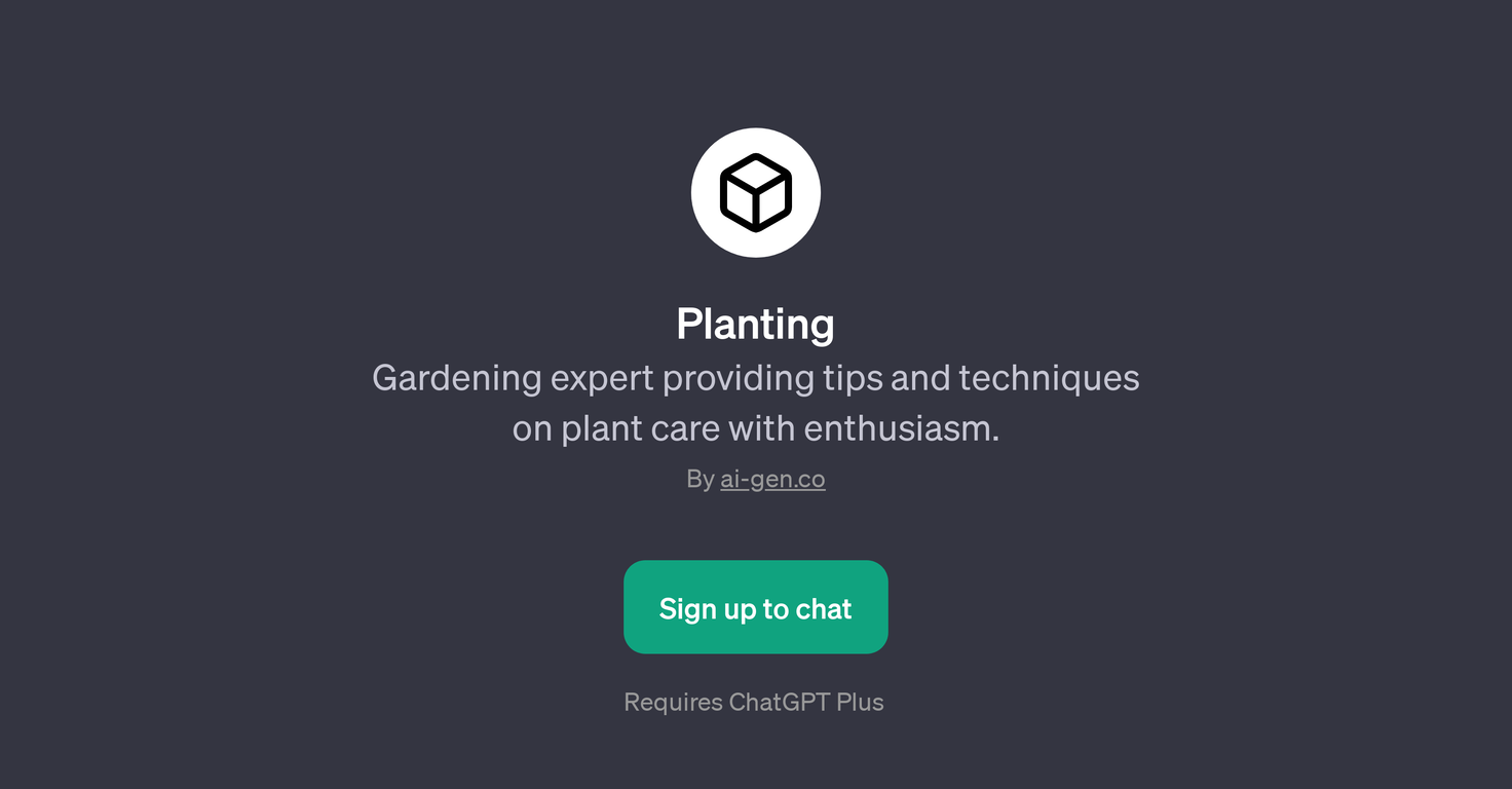 PlantingPage website