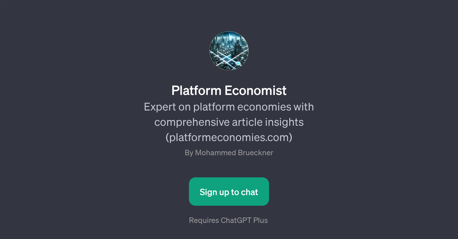 Platform Economist website