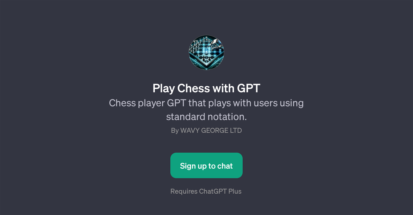 Play Chess with GPT website