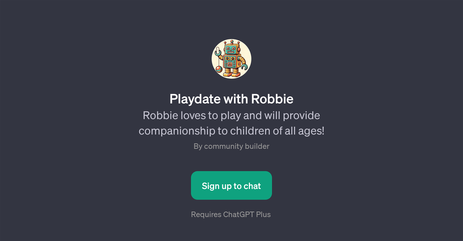 Playdate with Robbie website