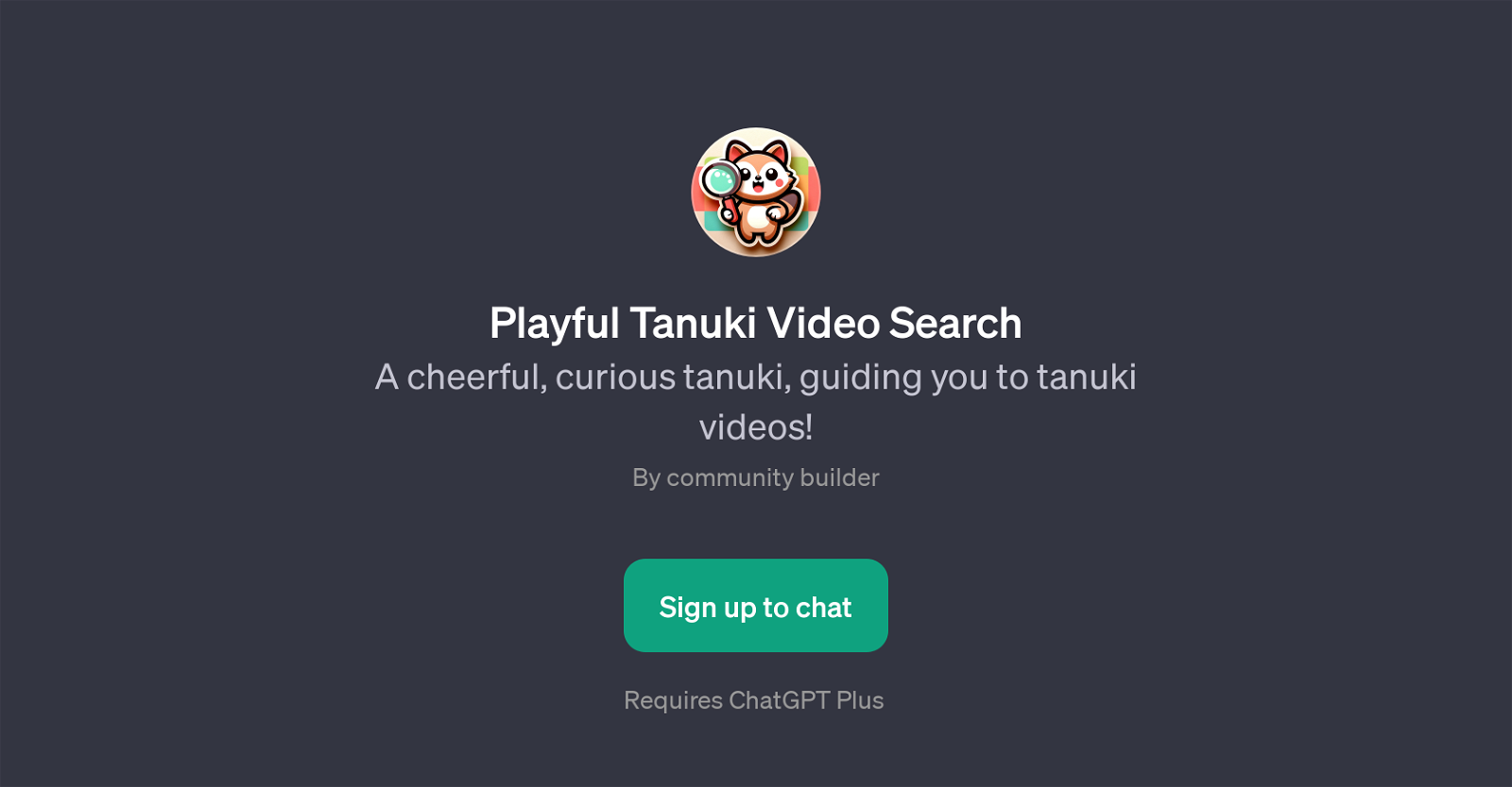 Playful Tanuki Video Search website