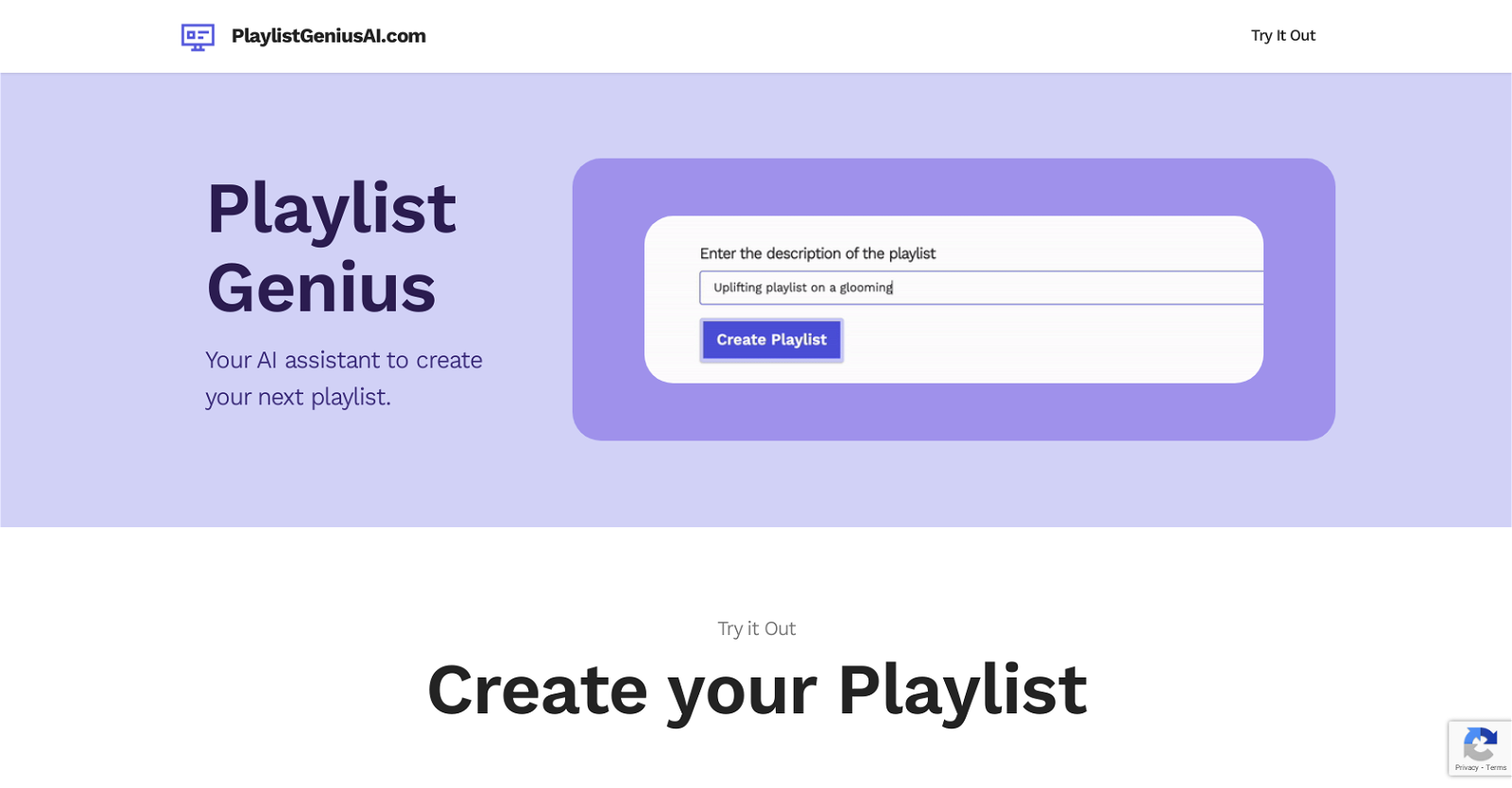 Playlist Genius website
