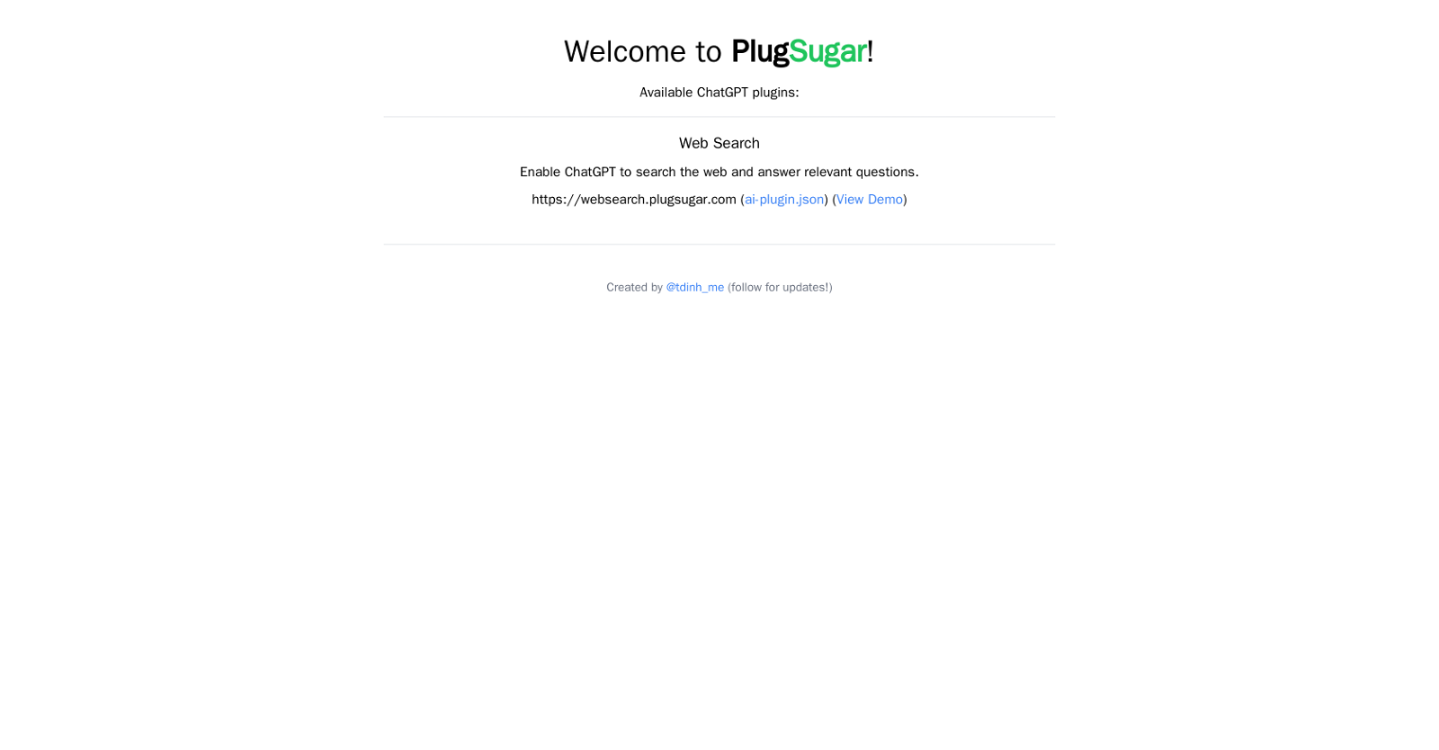 PlugSugar website