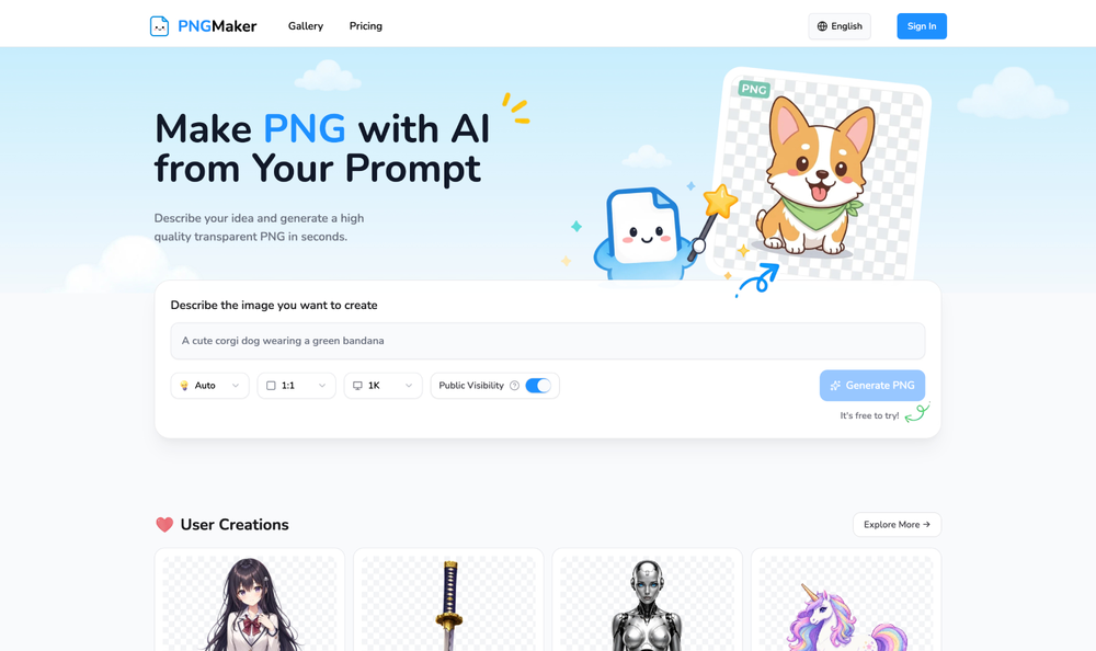 PNGMaker website