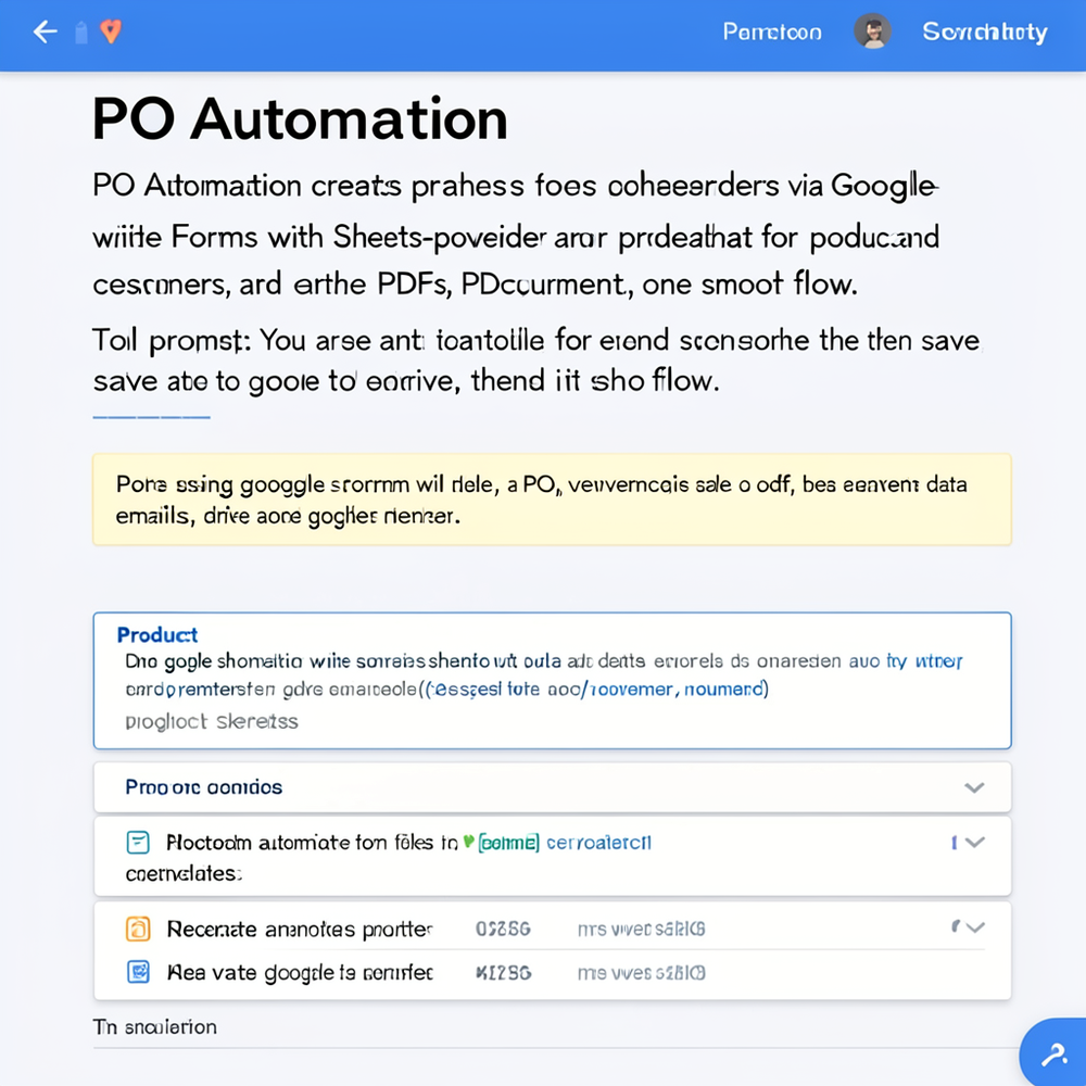 PO Automation website