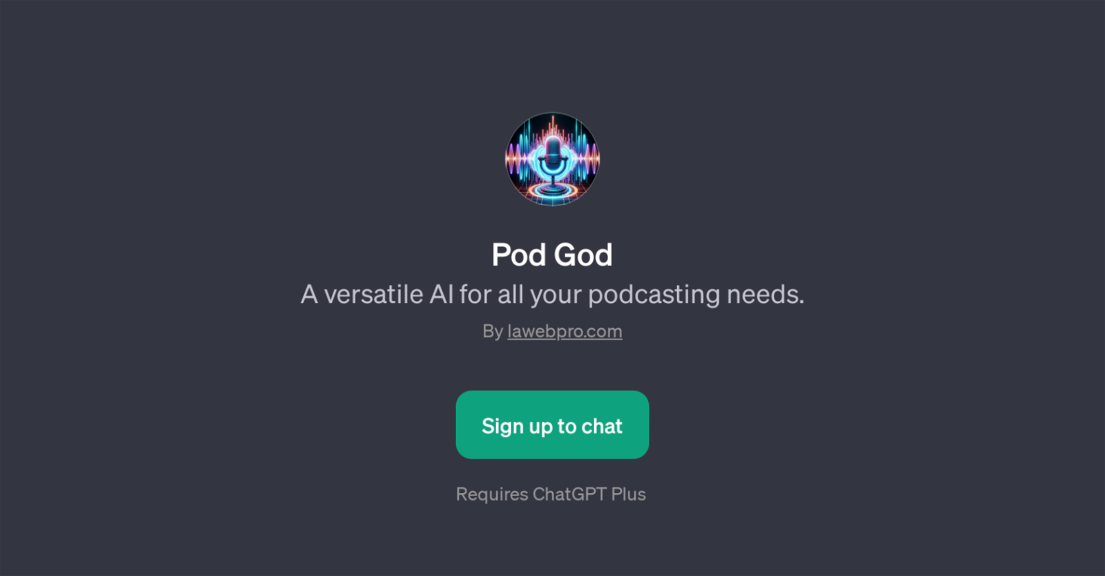 Pod God website