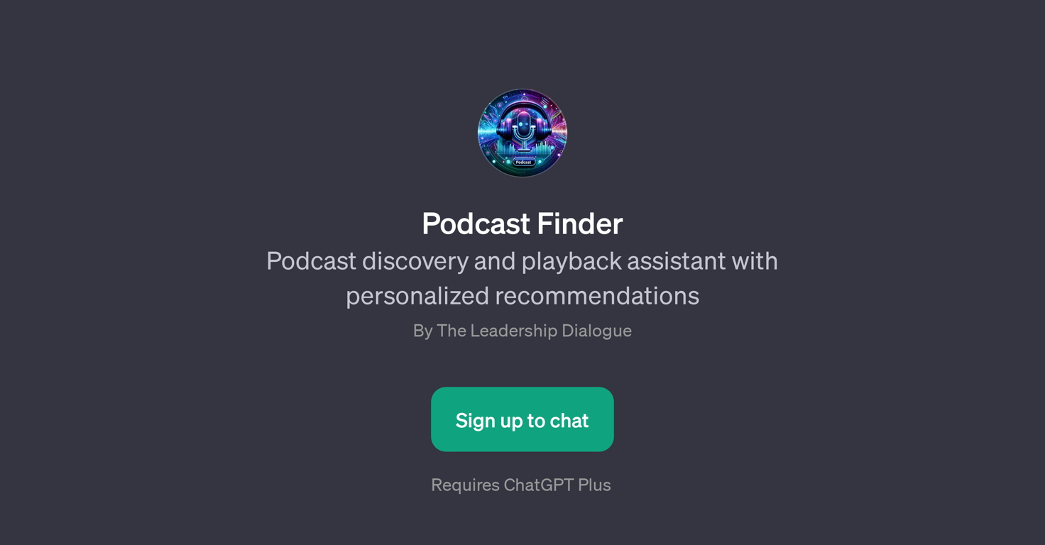 Podcast Finder website