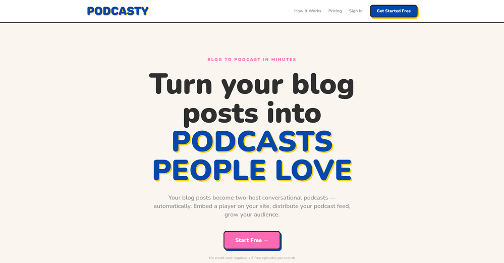 Podcasty FM website