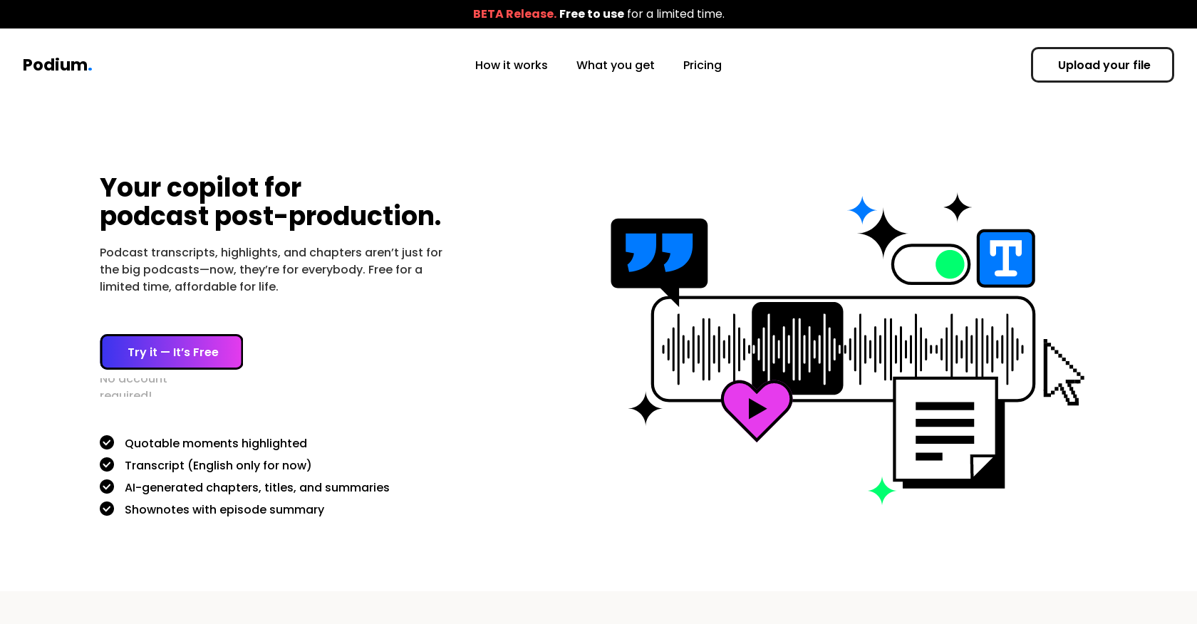 Podium website