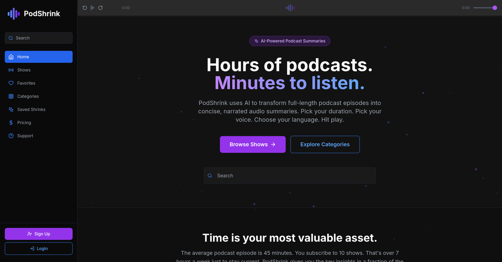 PodShrink website