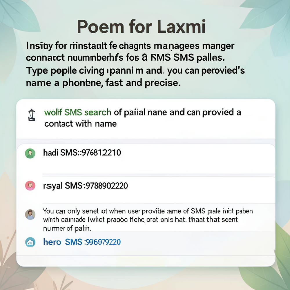 SMS Manger Contact website