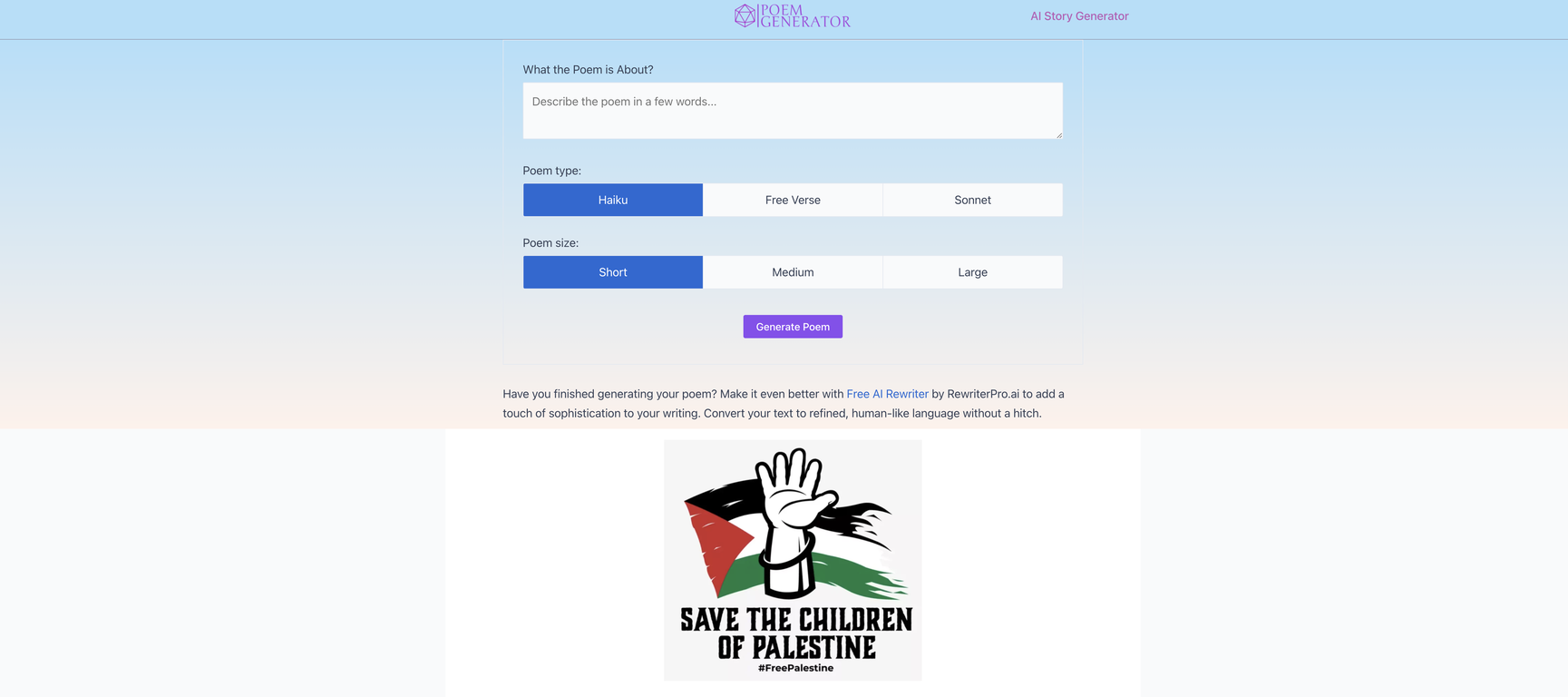 PoemGenerator.io website