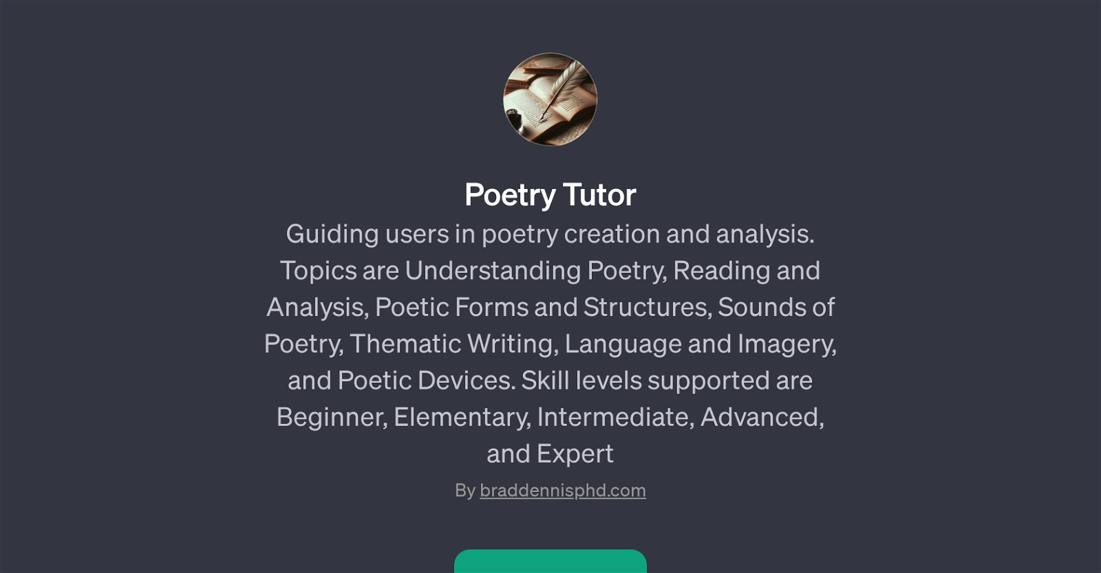 Poetry Tutor website