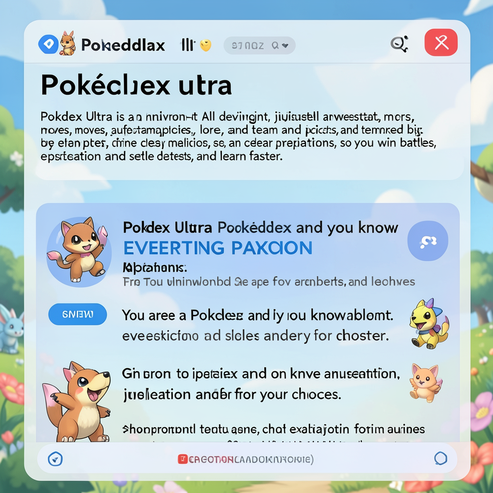 Pokédex ultra website