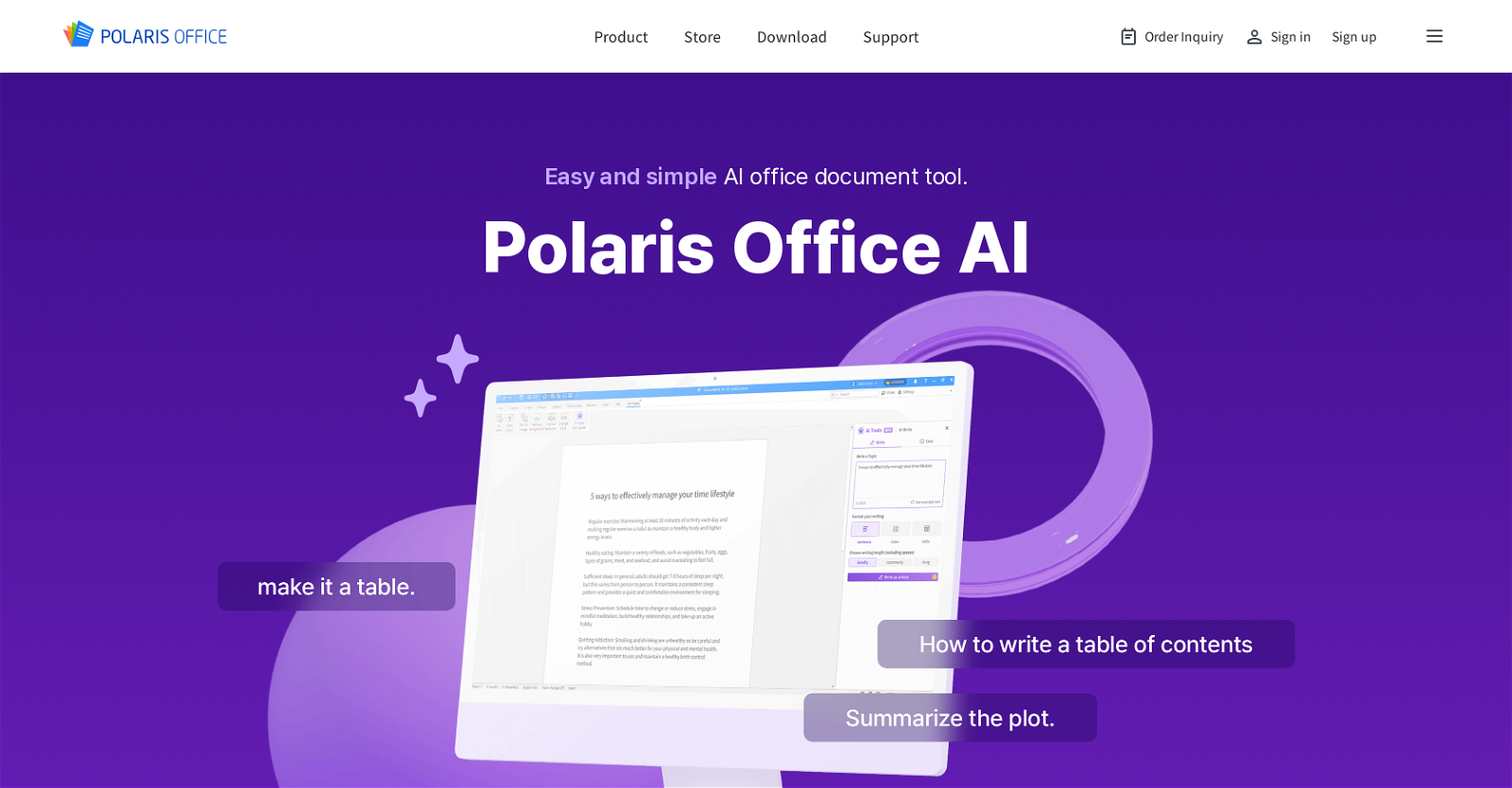 Polaris Office website