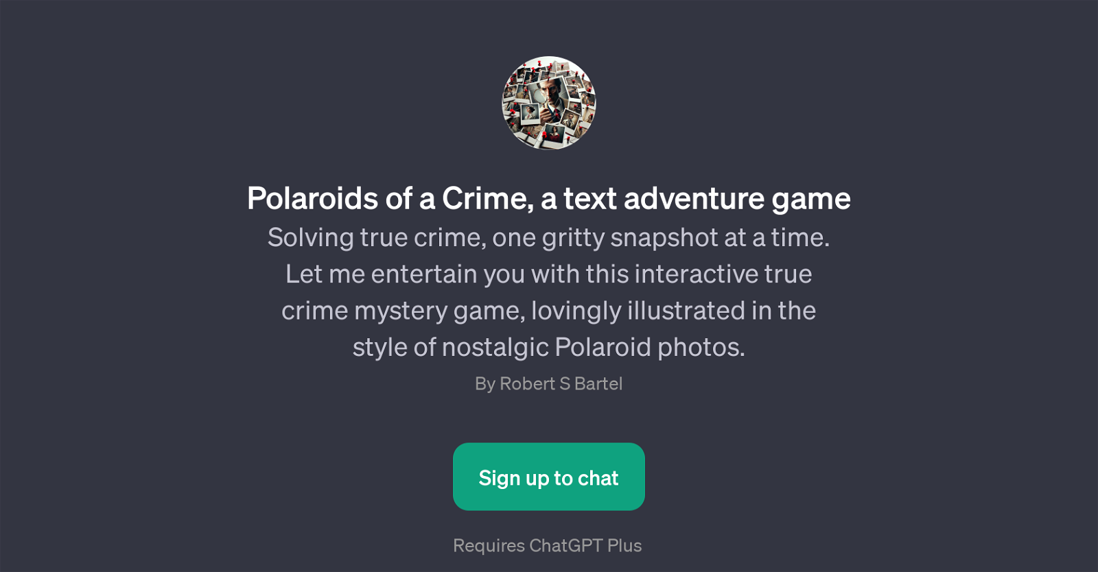 Polaroids of a Crime website