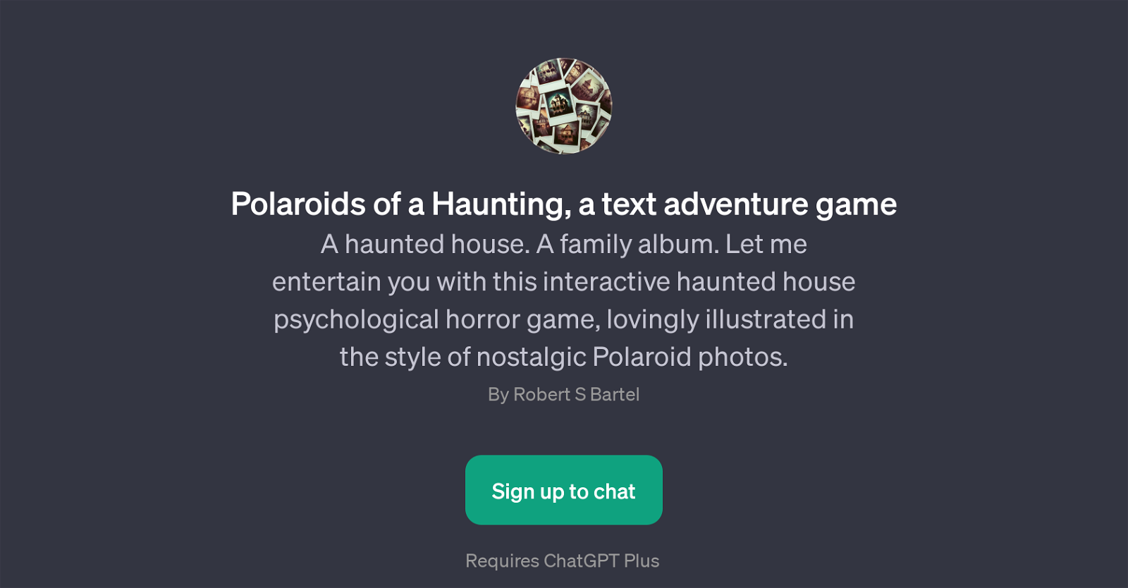 Polaroids of a Haunting website