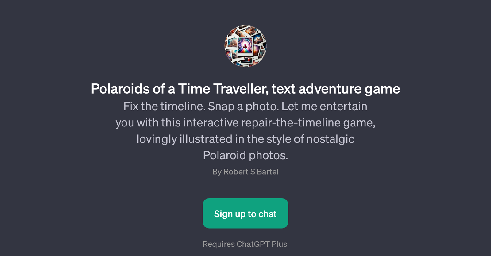 Polaroids of a Time Traveller website