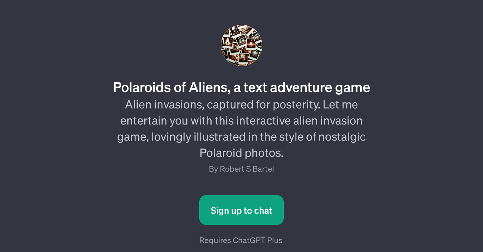 Polaroids of Aliens website