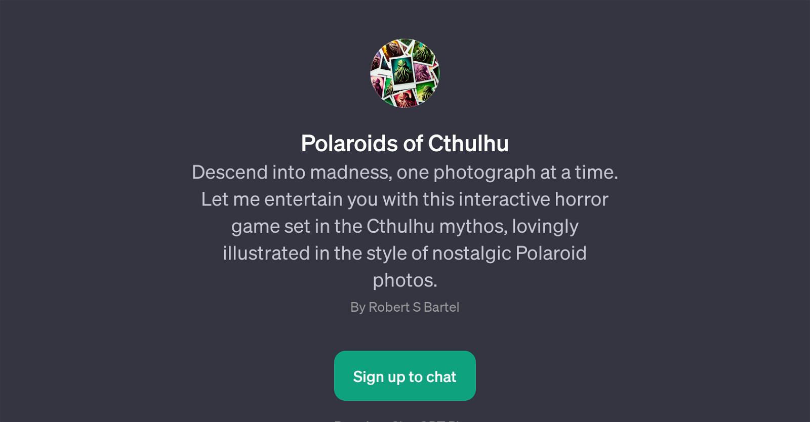 Polaroids of Cthulhu website