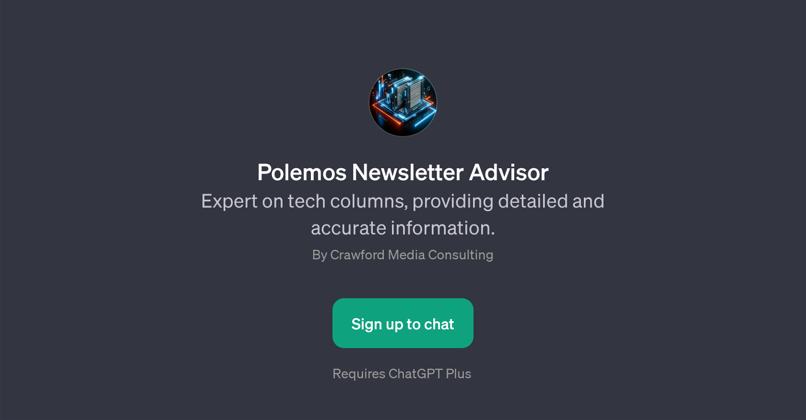 Polemos Newsletter Advisor website