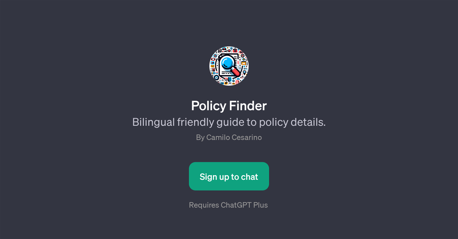 Policy Finder website