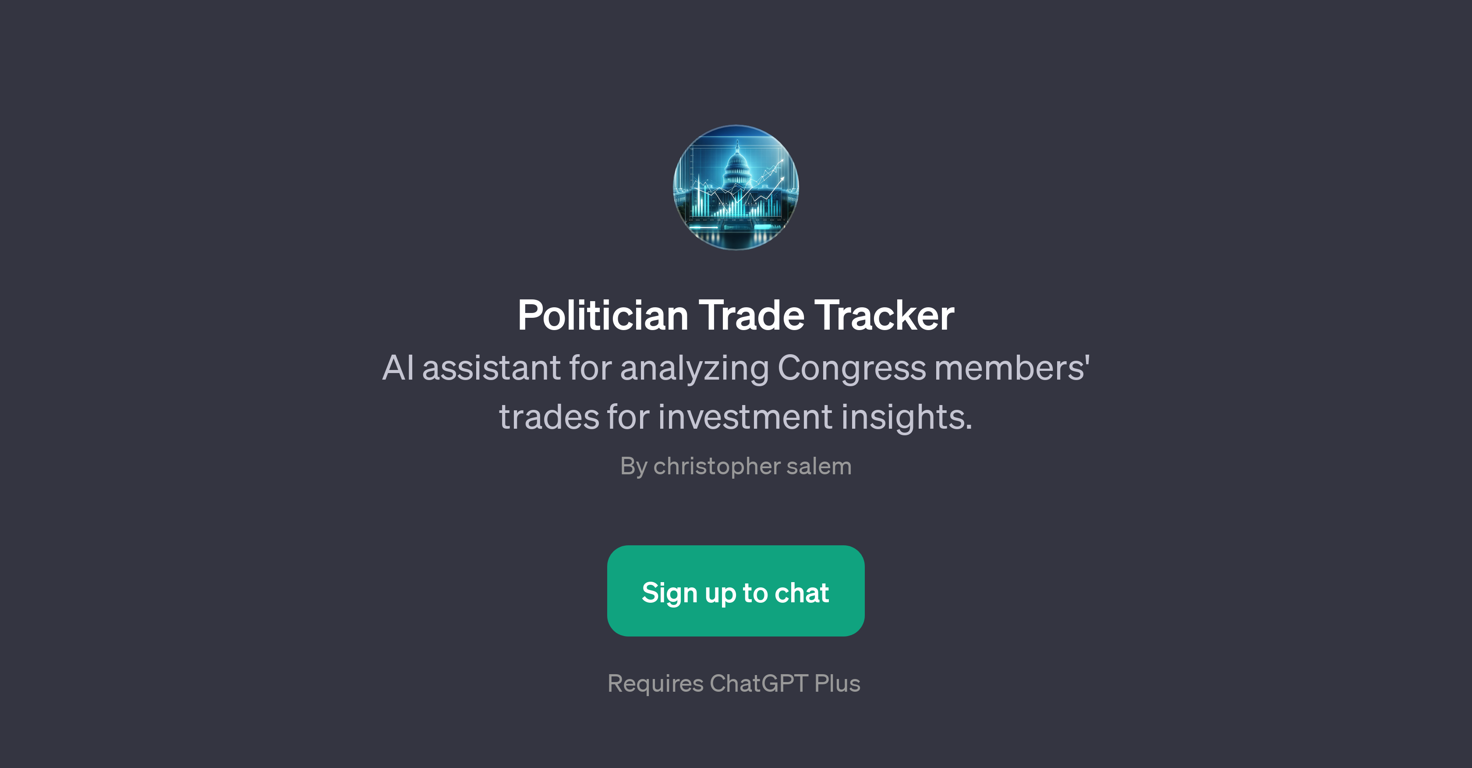 Politician Trade Tracker website