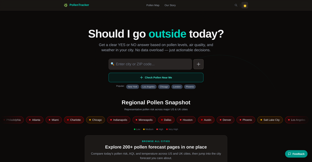 PollenTracker website