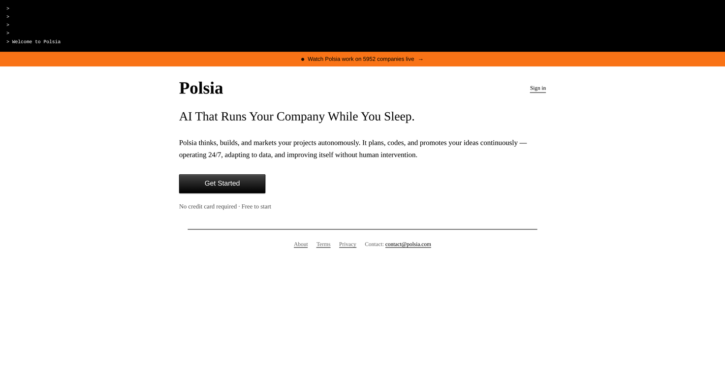 Polsia website