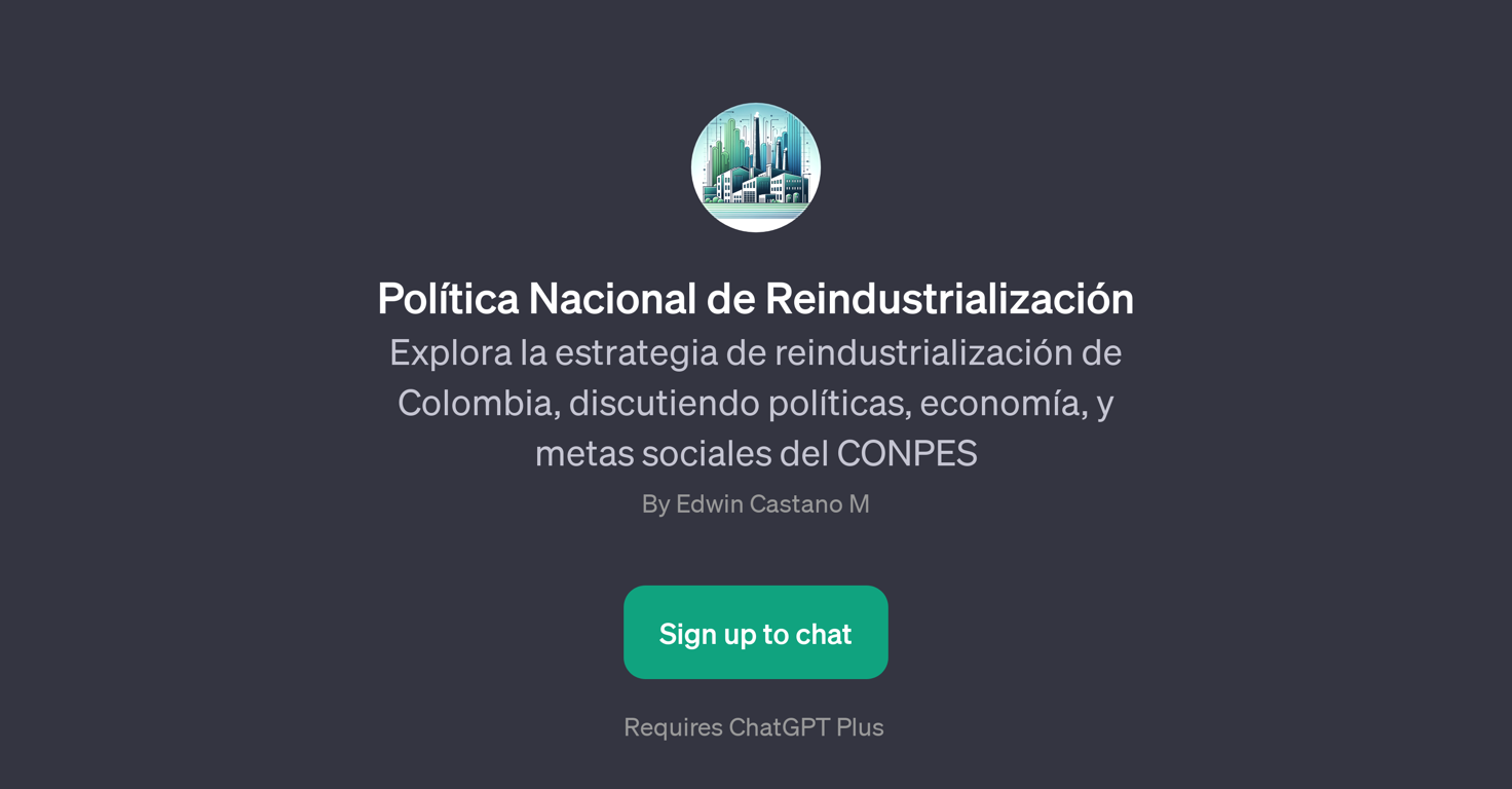 Poltica Nacional de Reindustrializacin website