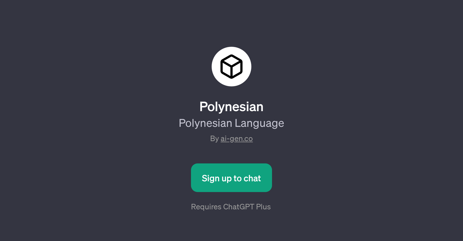 Polynesian LanguageChatGPT website