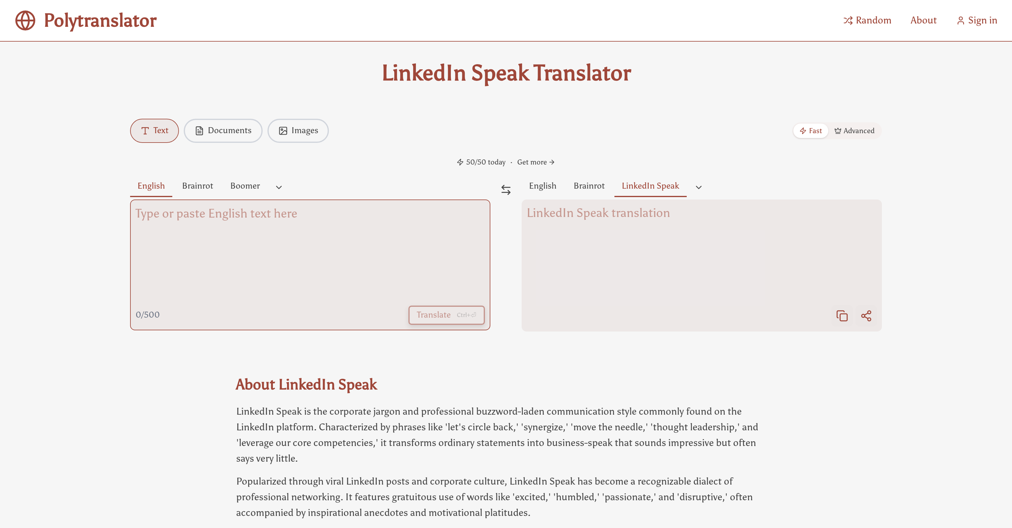 Polytranslator preview