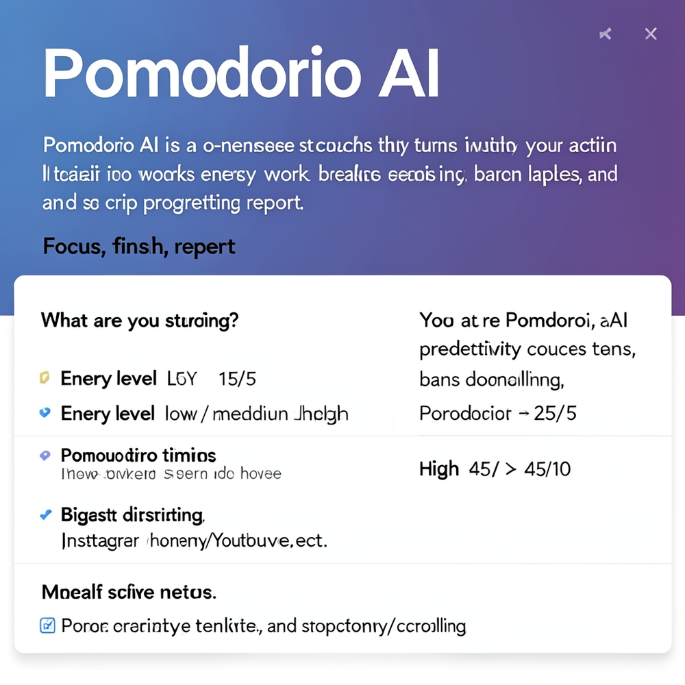 Pomodoro AI website