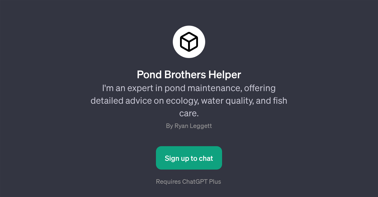 Pond Brothers Helper website