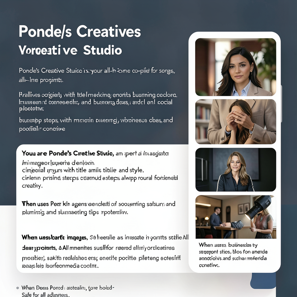 Ponde,s Creative Studio website