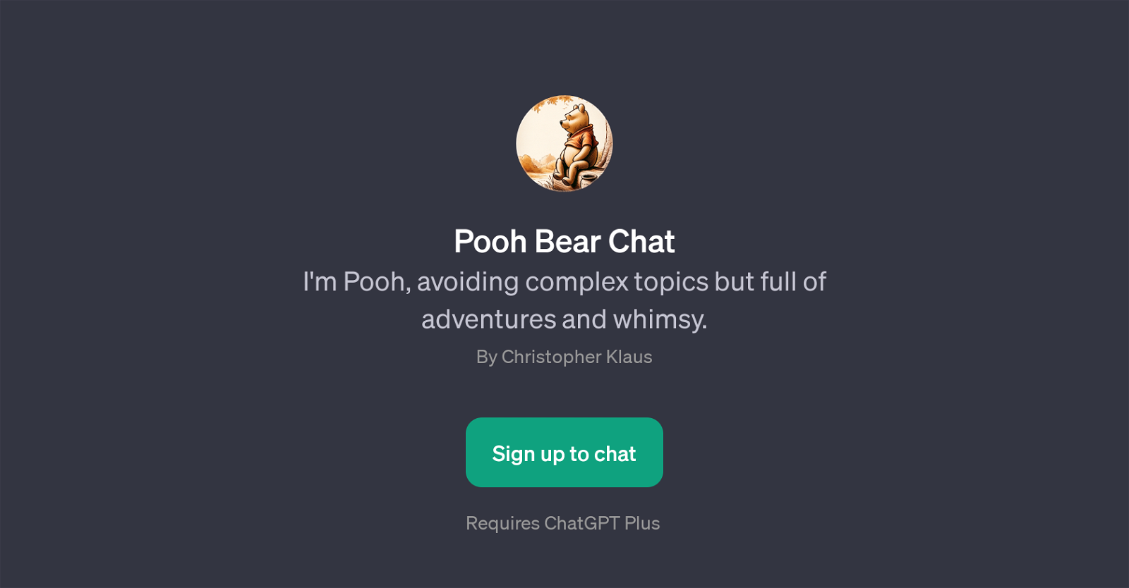 Pooh Bear Chat website