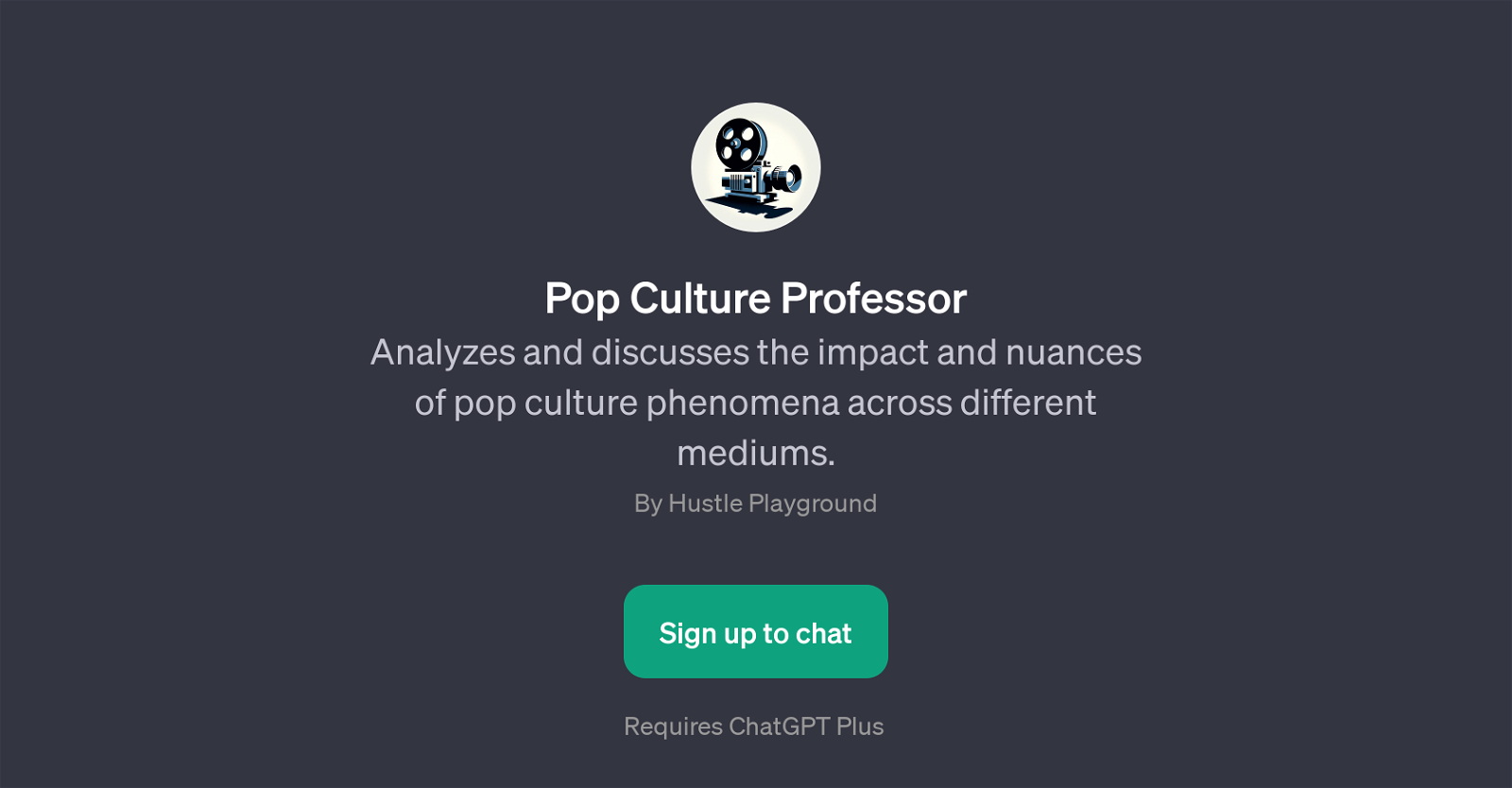 Pop Culture Professor website
