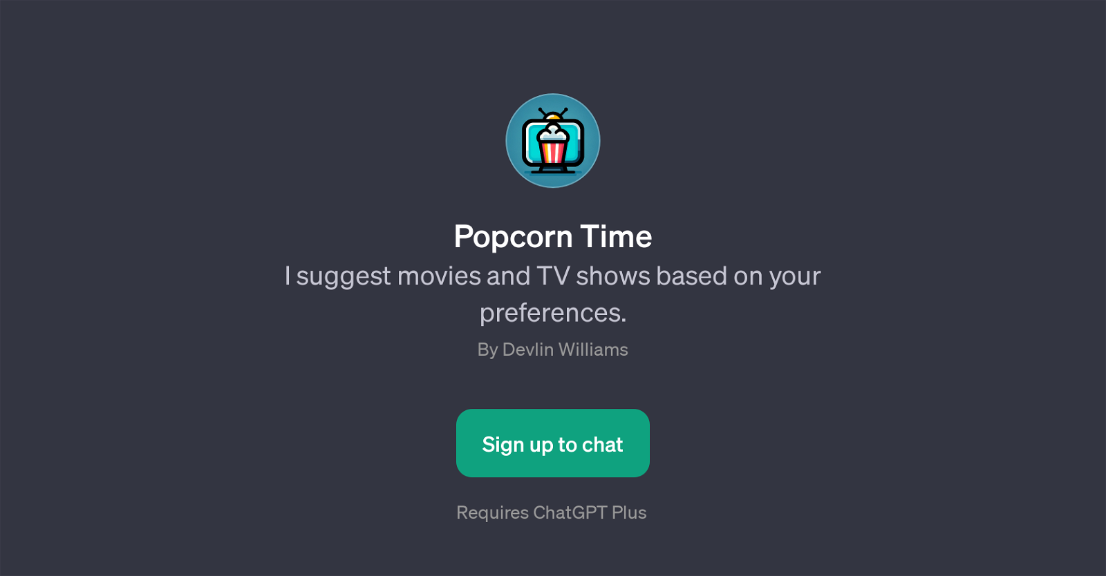Popcorn Time website