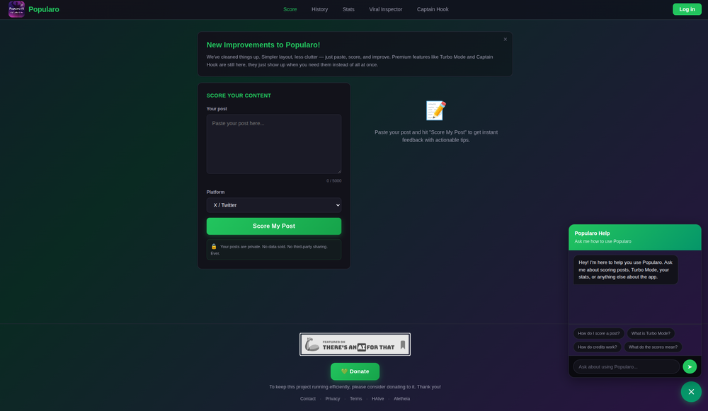 Popularo website