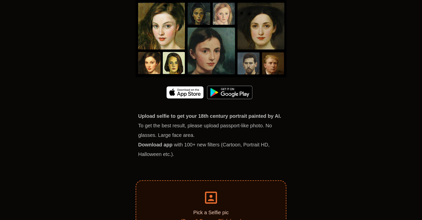 PortraitAI website