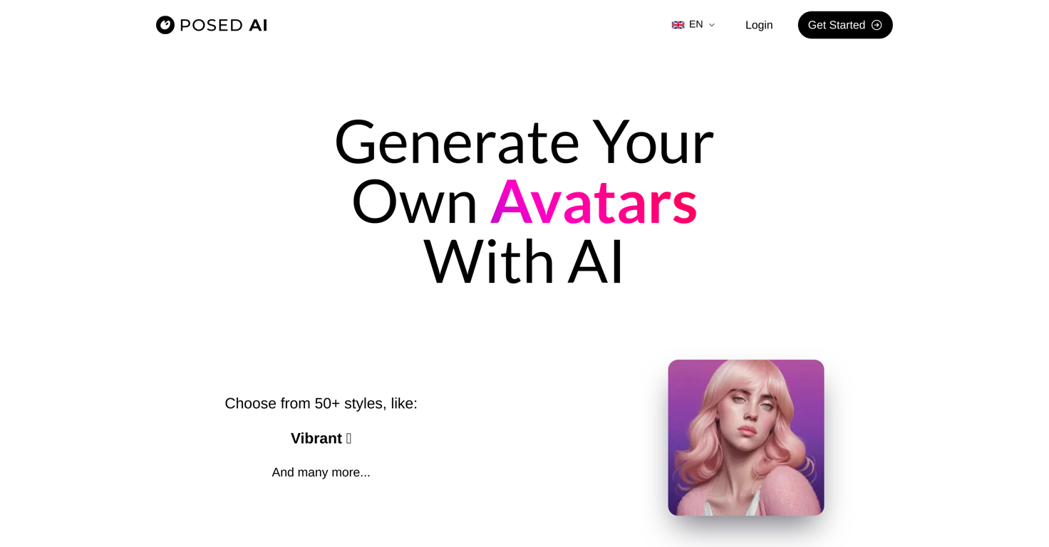 Posed AI website