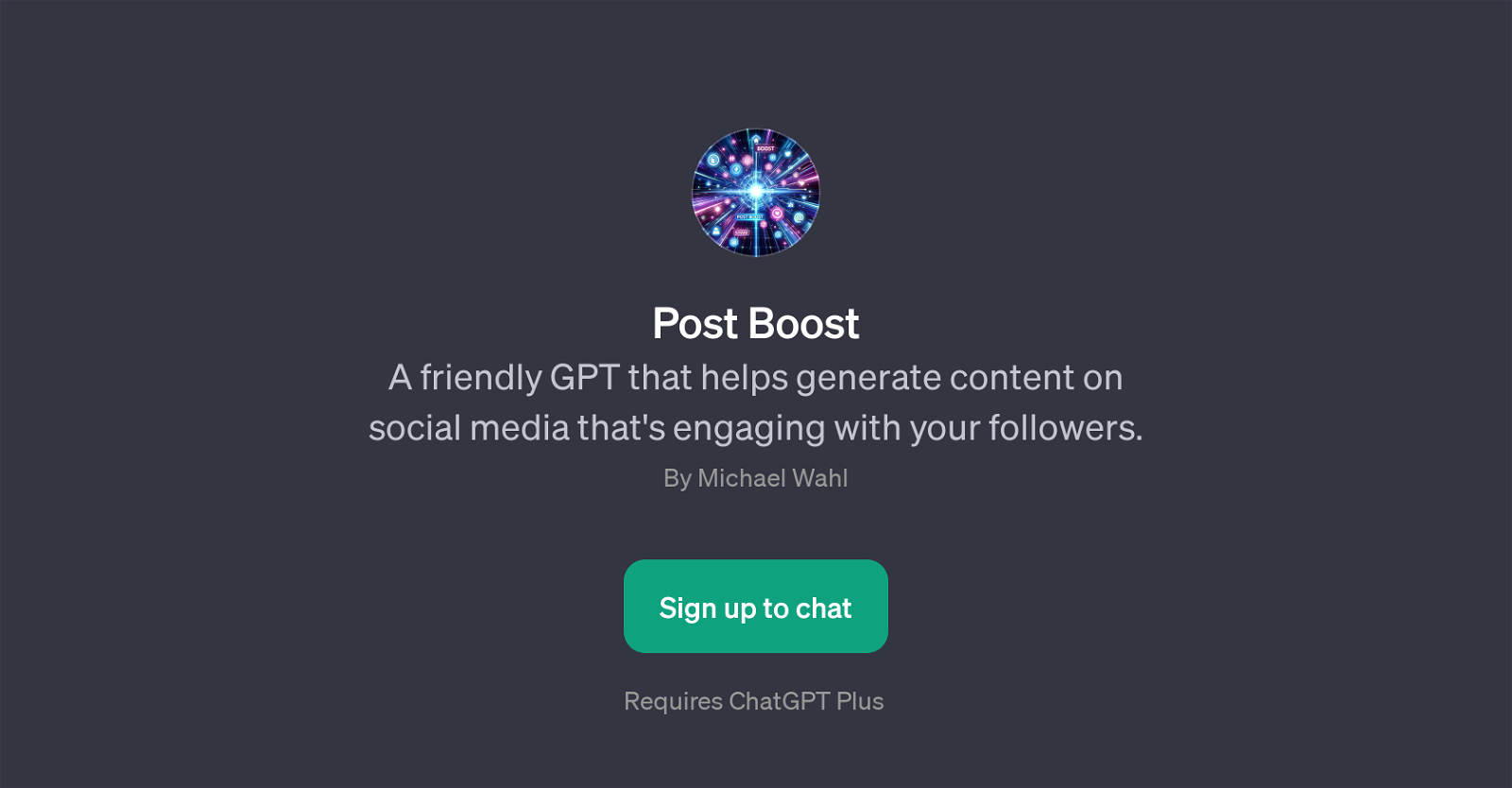 Post Boost website