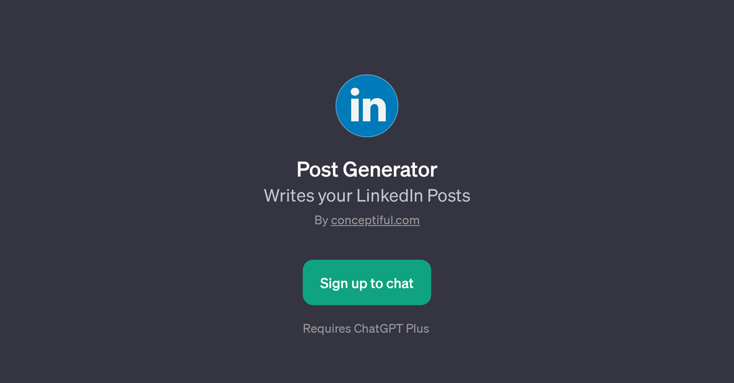 Post Generator website