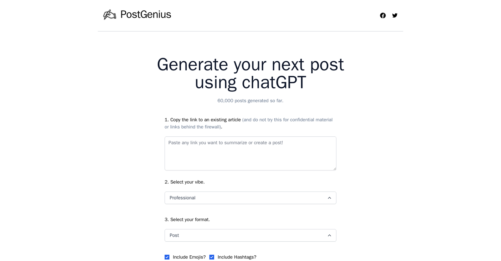 Post Genius website